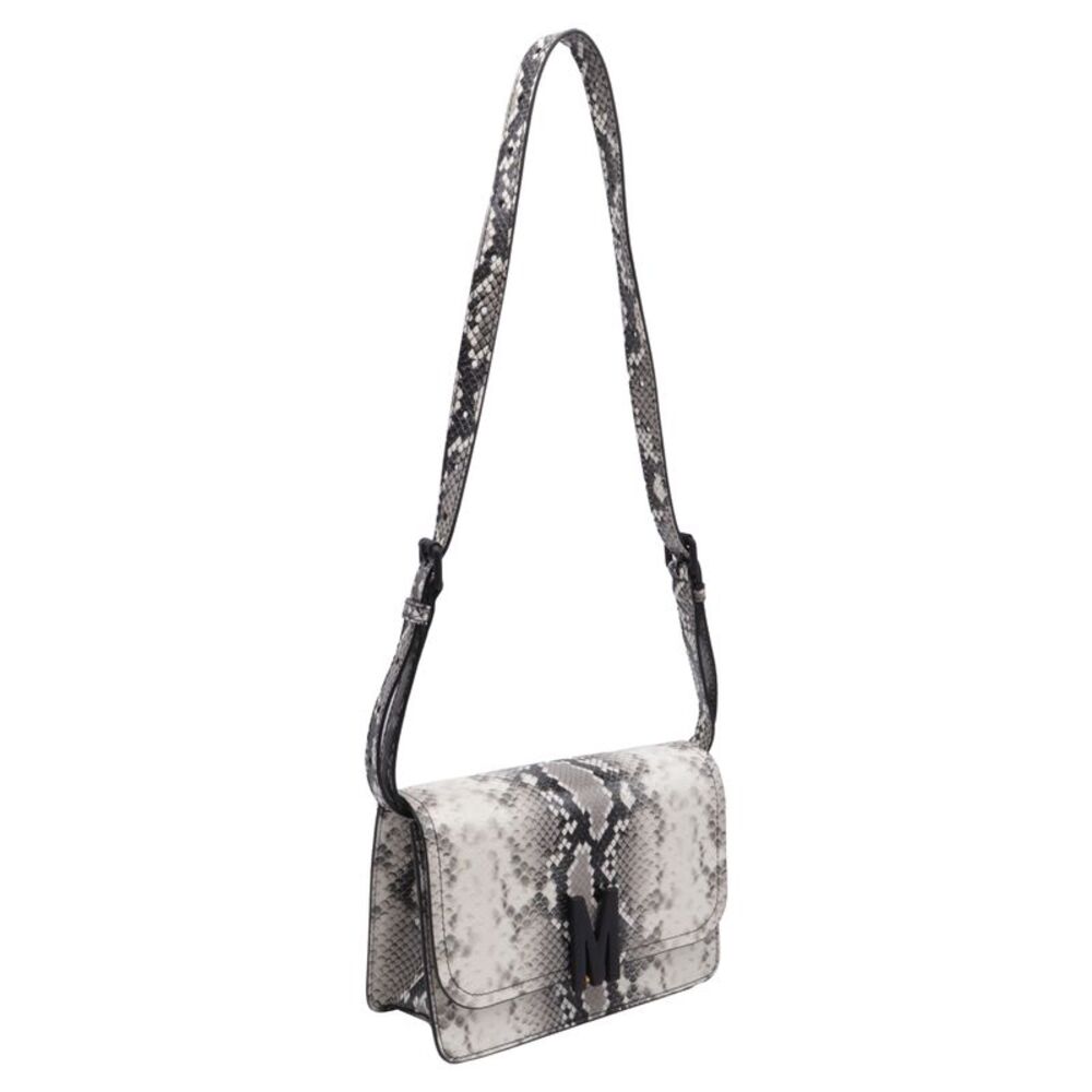 Moschino M-Logo Python-Print Shoulder Bag In Whit… - image 2